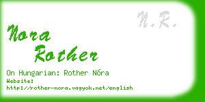 nora rother business card